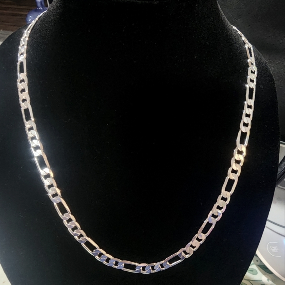 Men Figaro Link Chain Necklace 8mm